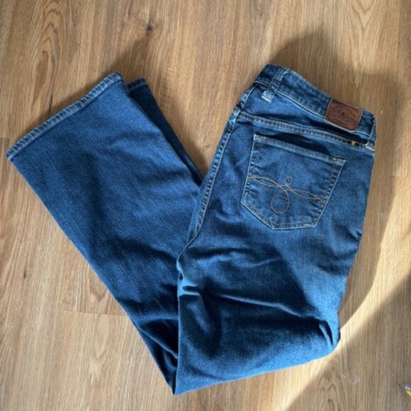 Lucky Brand Ginger Boot Cut Med Wash Flat Front Jeans 14WP Petite - Picture 2 of 7